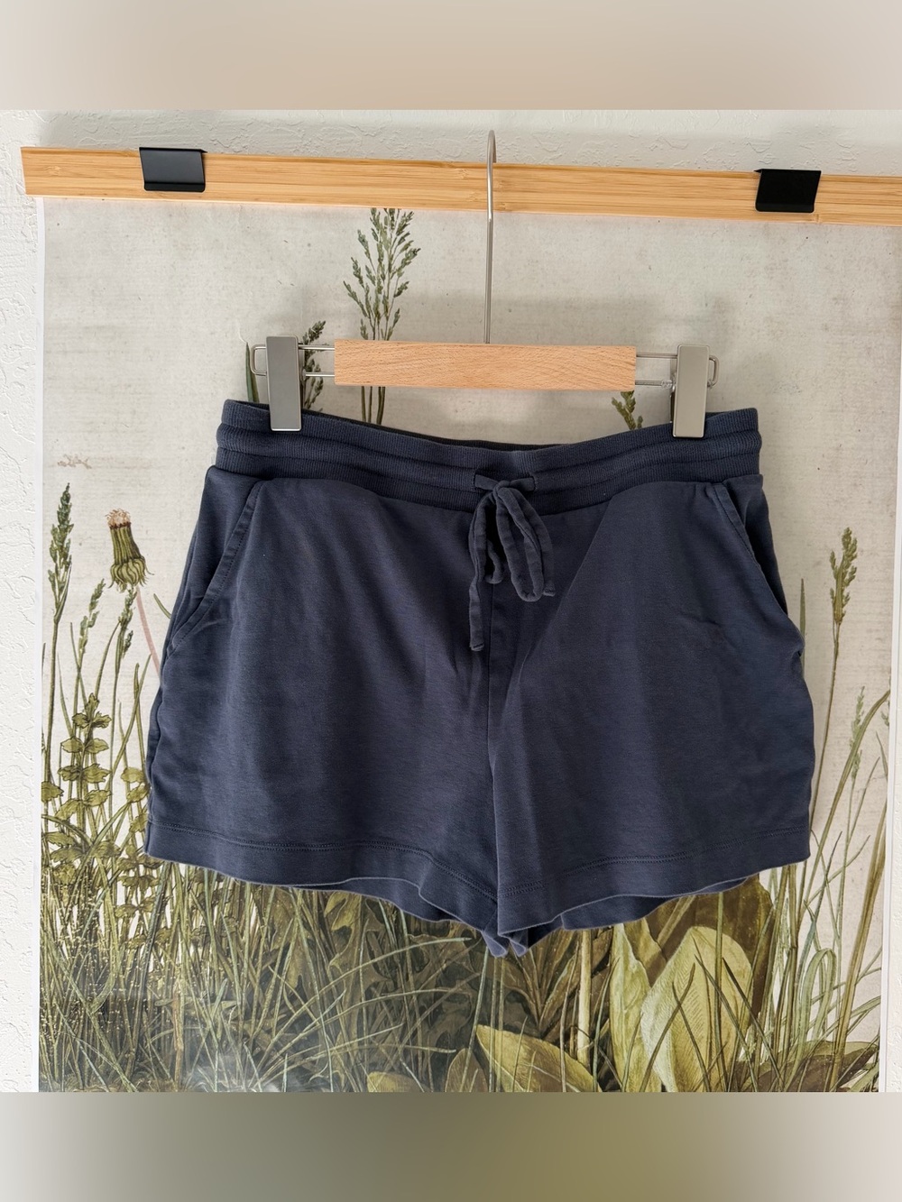 Women's Navy Drawstring Athletic Shorts